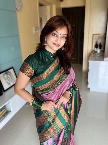 manasi naik saree look vat purnima 2025