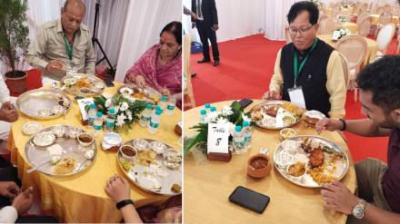 meals in silver plate for estimates committee members news in marathi
