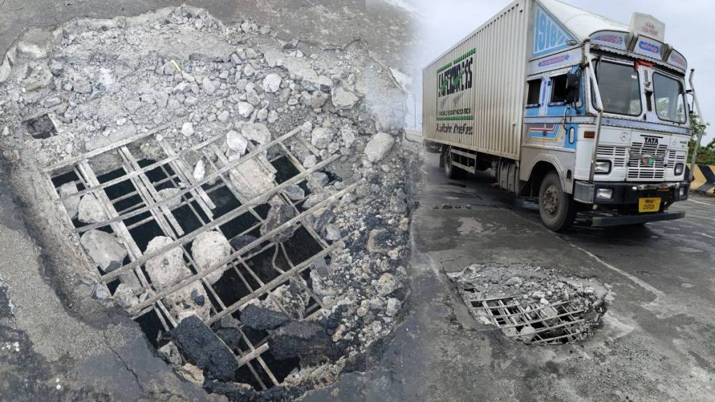 Pothole on Nitin Gadkari inaugurated Hinganghat bridge
