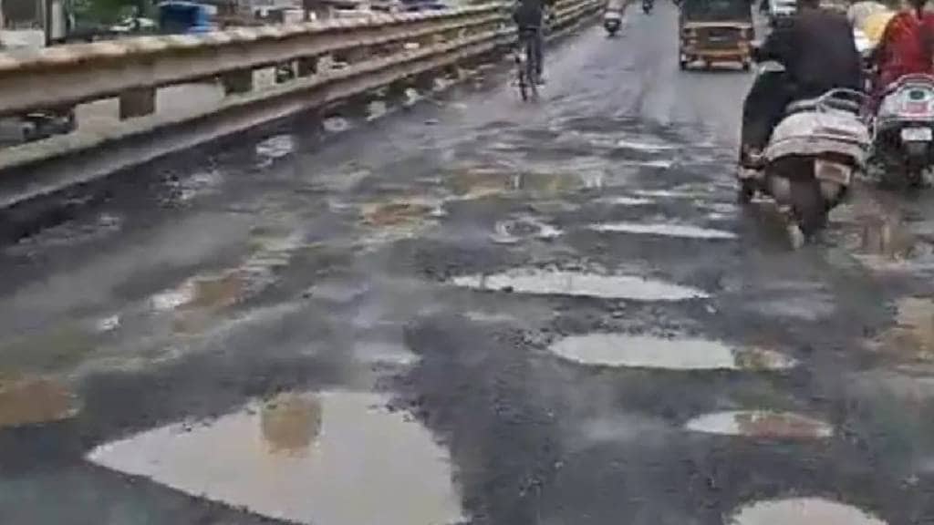 Khopte Khadi Bridge Khopta Koproli road potholes traffic congestion Khopte Khadi Bridge Khopta Koproli road potholes traffic congestion