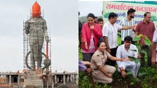 ravi rana initiates tree plantation at hanuman gadhi in amravati