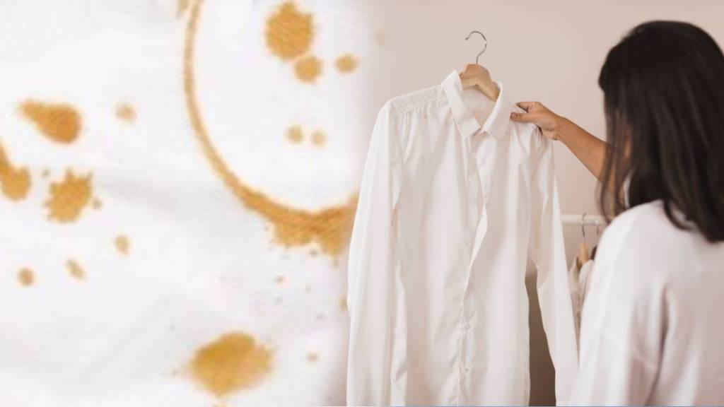 remove coffee tea stains white shirt