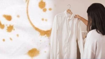 remove coffee tea stains white shirt