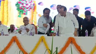 Sharad Pawar and Ajit Pawar on stage during a program at Vasantdada Sugar Institute in Manjari Pune