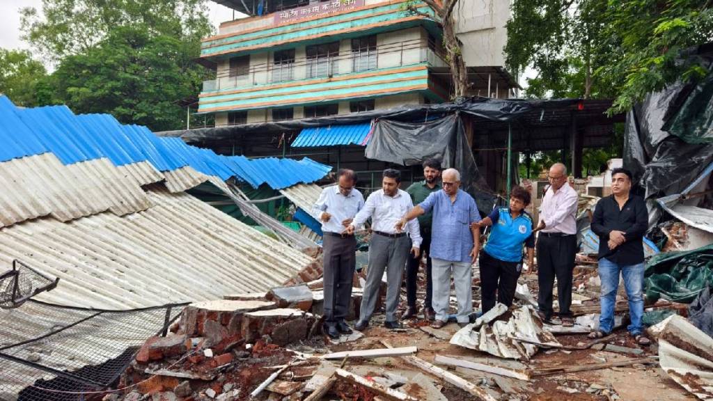 thane muncipal corporation hammer on construction of sporting club in Thane central ground thane muncipal corporation hammer on construction of sporting club in Thane central ground