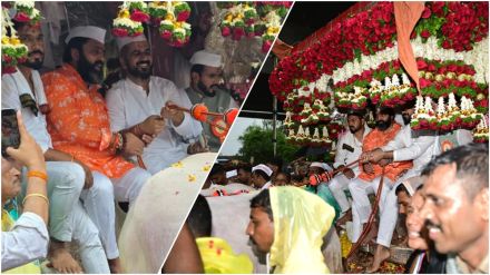 Ashadhi Wari 2025 sant tukaram maharaj palkhi welcomed in pimpri chinchwad