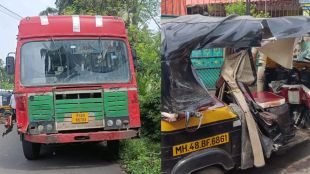 vasai virar arnala st bus rickshaw accident woman died and three people injured st driver absconds