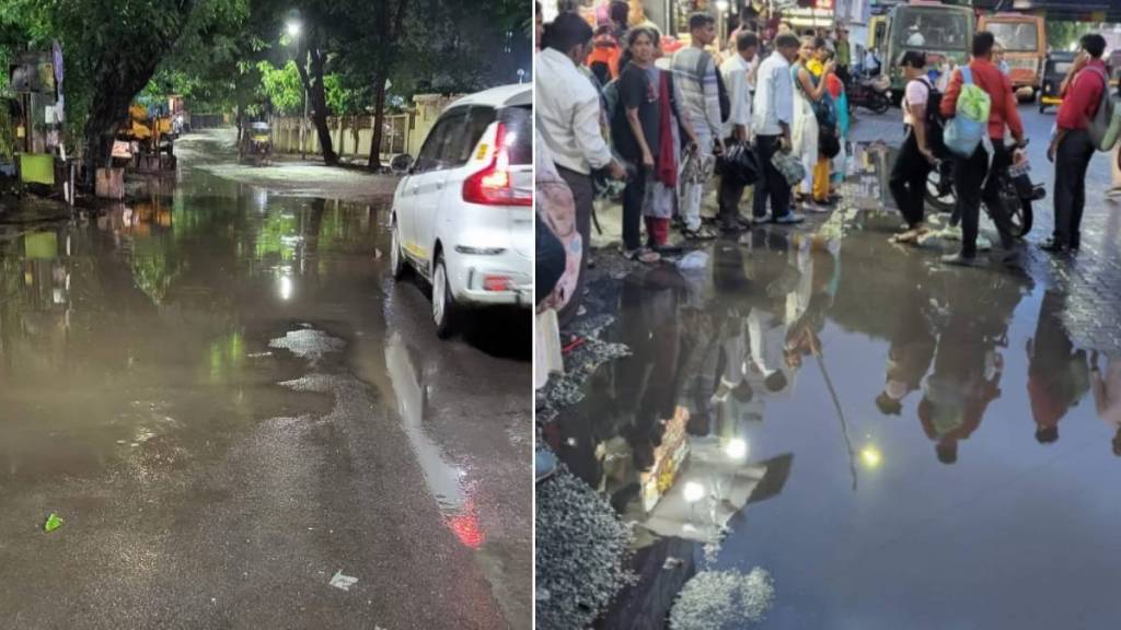 waterlogging near Bajiprabhu Chowk, Ganesh Temple, Dombivli waterlogging near Bajiprabhu Chowk, Ganesh Temple, Dombivli