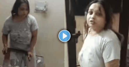 shocking video of wife threw thing at husband for checking her phone viral video on social media