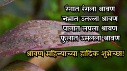 Shravan Wishes 2025 : “रंगात रंगला श्रावण, नभात उतरला श्रावण”…. प्रियजनांना, Quotes, Messages, Facebook Post, WhatsApp Status पाठवून द्या श्रावण मासारंभाच्या शुभेच्छा