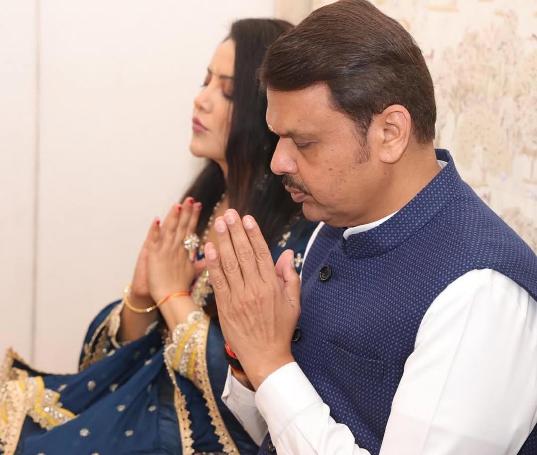 Amruta Fadnavis Shares Heartfelt Birthday Post for Devendra Fadnavis