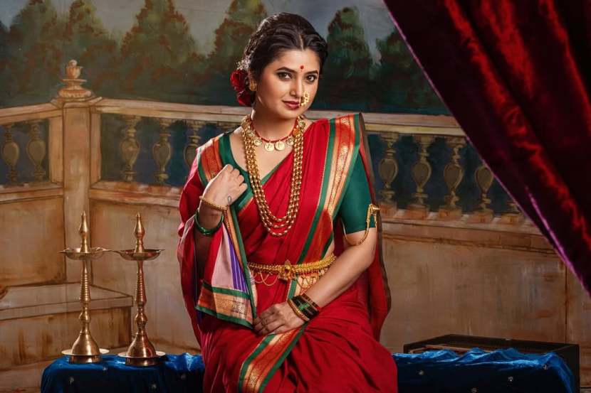 prajakta mali traditional look