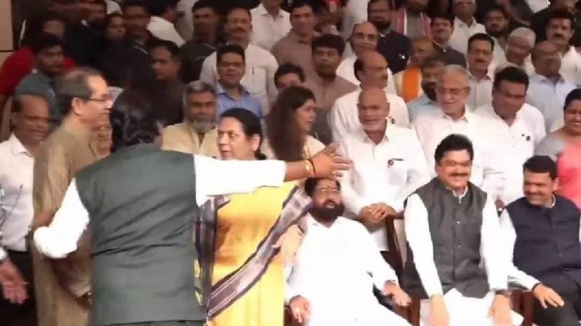 Uddhav Thackeray Eknath Shinde face to face for the first time 