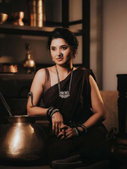 prajakta mali traditional look