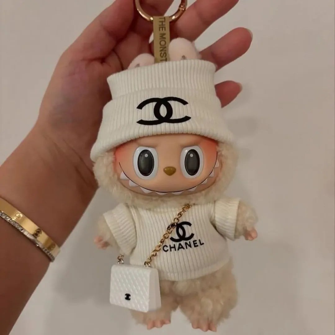 white Labubu doll