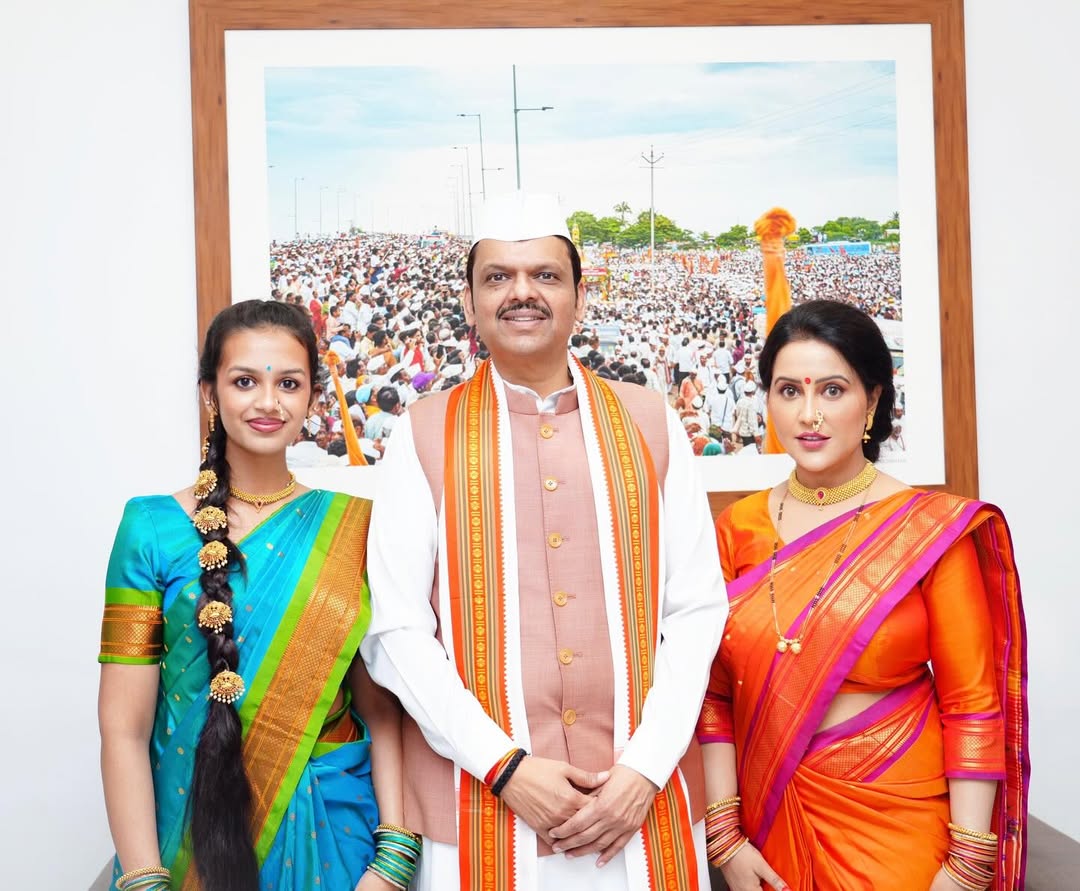 Amruta Fadnavis Shares Heartfelt Birthday Post for Devendra Fadnavis