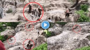 6 Women Narrowly Escape Being Swept Away In Raging Waterfall