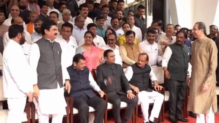 Uddhav Thackeray Eknath Shinde face to face for the first time 