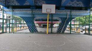A playground for youth is being built under the flyover in Nagpur city
