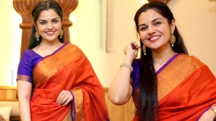 Aarya Ambekar Red Saree Look