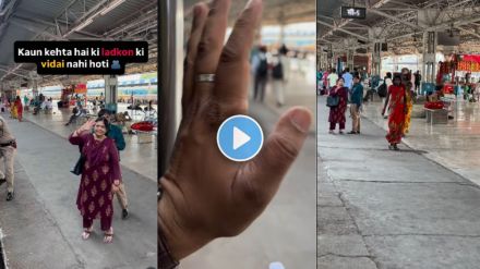 Emotional Moment: Mother Says Goodbye to Son