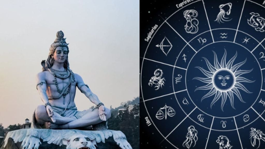 Lord Shiva blessing three zodiac signs