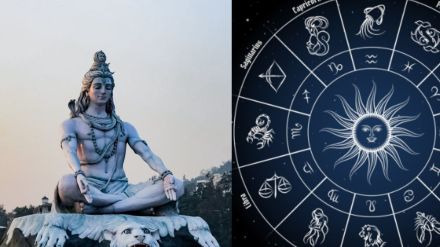 Lord Shiva blessing three zodiac signs