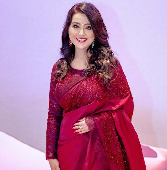 Amruta Fadnavis Designer Saree Look