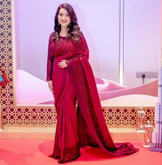 Amruta Fadnavis Designer Saree Look