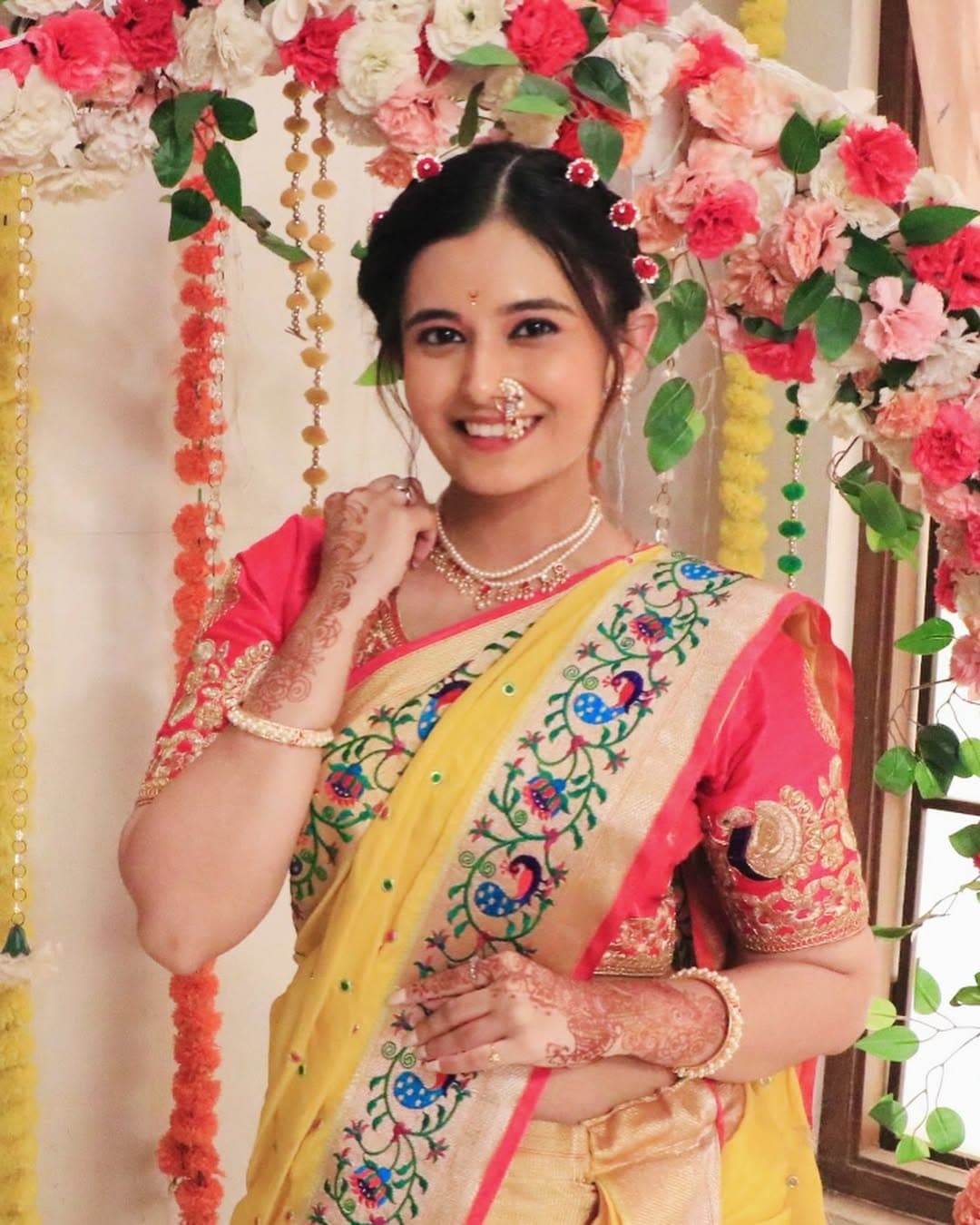 Anushka Pimputkar Purple Nauvari Saree Look