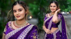 जांभळी डिझायनर नऊवारी साडी, आरी वर्क केलेला ब्लाऊज; मराठी अभिनेत्रीच्या फोटोशूटची चर्चा
