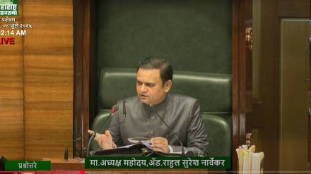 Assembly Speaker rahul narvekar reprimand NCP chetan tupe