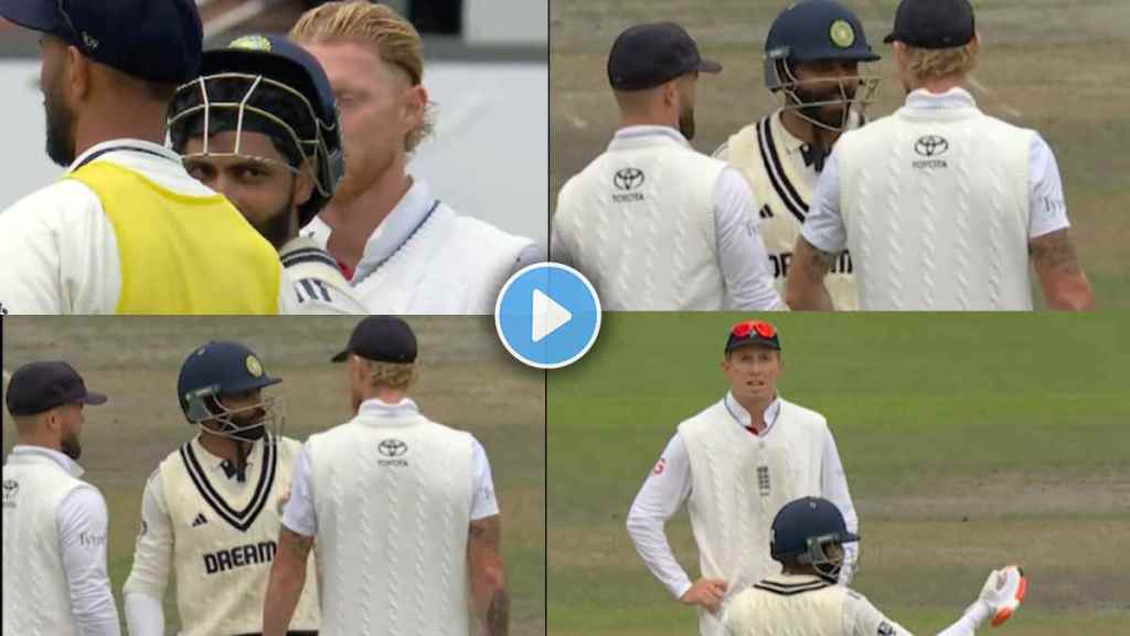 Ben Stokes Ravindra Jadeja Fight as India Refused England Draw Offer Video Viral IND vs ENG