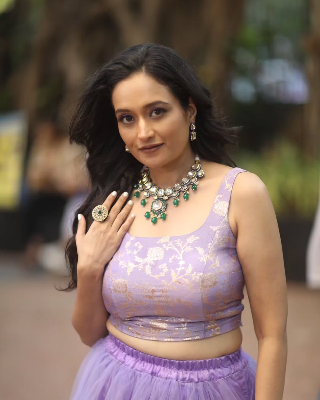 Bhakti Desai Purple Nauvari Saree Look