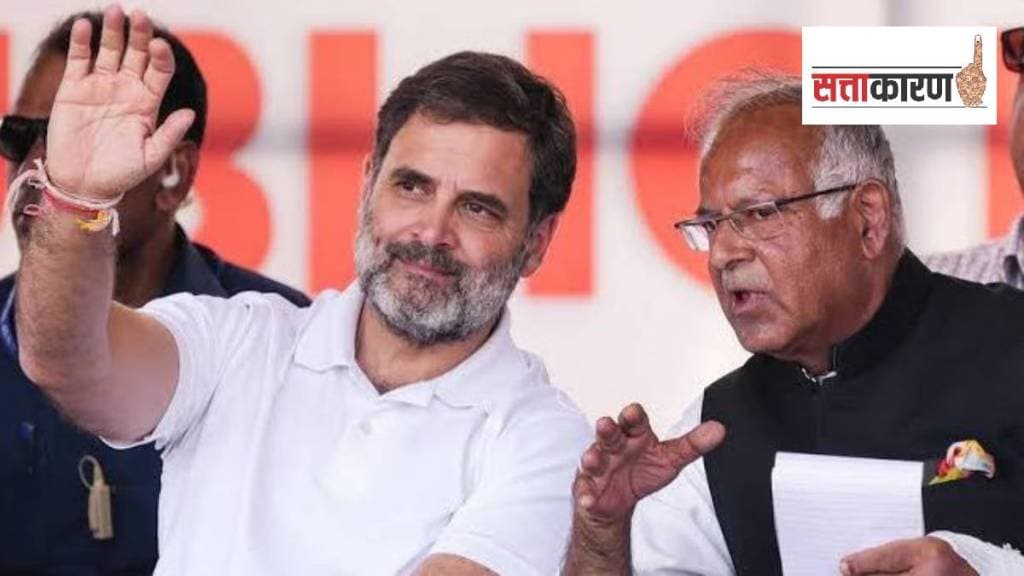 काँग्रेसचे ज्येष्ठ खासदार राहुल गांधी व जम्मू-काश्मीरचे काँग्रेसचे प्रदेशाध्यक्ष तारिक हमीद कर्रा (छायाचित्र X/@TariqKarra)