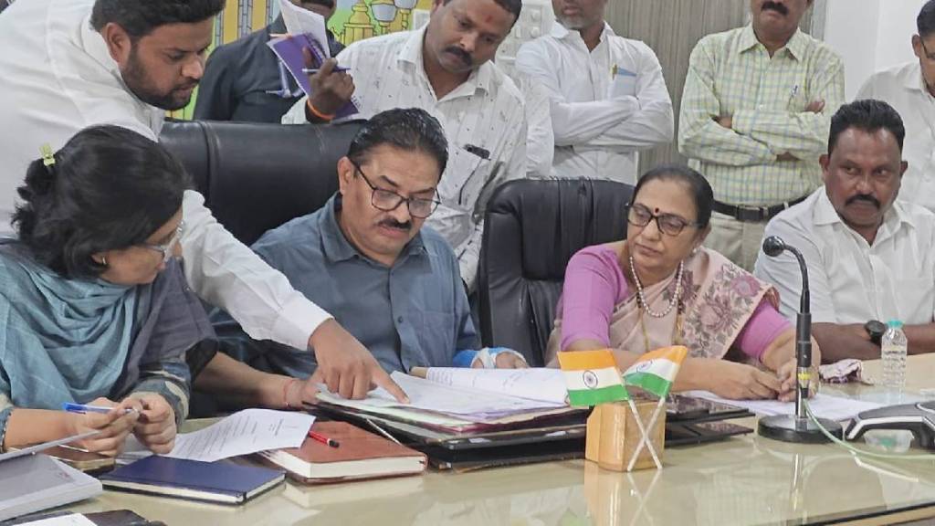 MP Bachhav had called a meeting at the Municipal Corporation to review various works