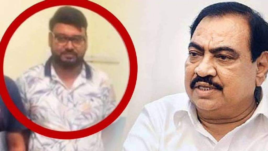 Seven people including Eknath Khadses son in law arrested in Pune