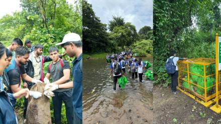 Environmental organization removes of garbage from forest in Sanjay Gandhi National Park