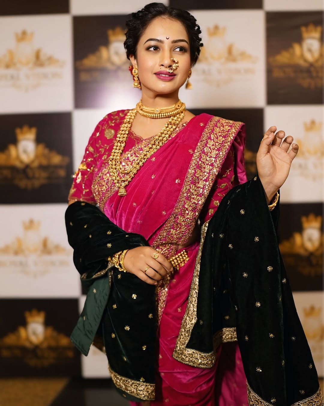 Girija Prabhu Pink Designer Nauvari Saree