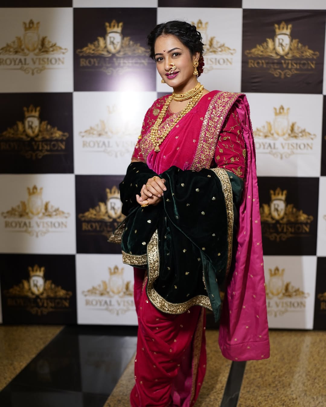 Girija Prabhu Pink Designer Nauvari Saree