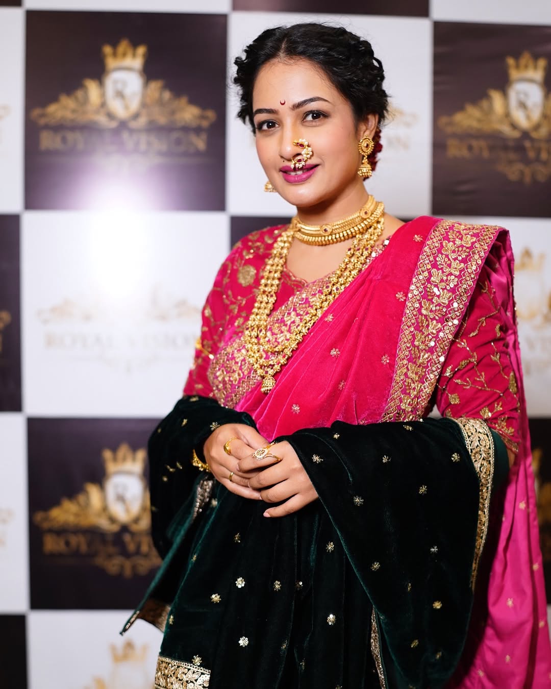 Girija Prabhu Pink Designer Nauvari Saree