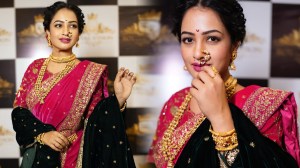 Photos: गुलाबी डिझायनर नऊवारी साडीत खुललं गिरिजा प्रभूचं सौंदर्य