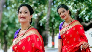 Girija Prabhu Red Muniya Paithani Saree Look