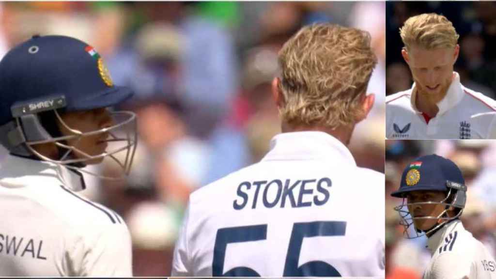 Yashasvi jaiswal Ben Stokes Fight Involved in Heated Exchange During IND vs ENG 2nd Test