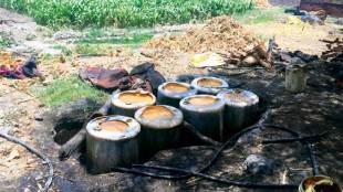 Thane Bay area Revenue Department action against Illegal hand furnace liquor