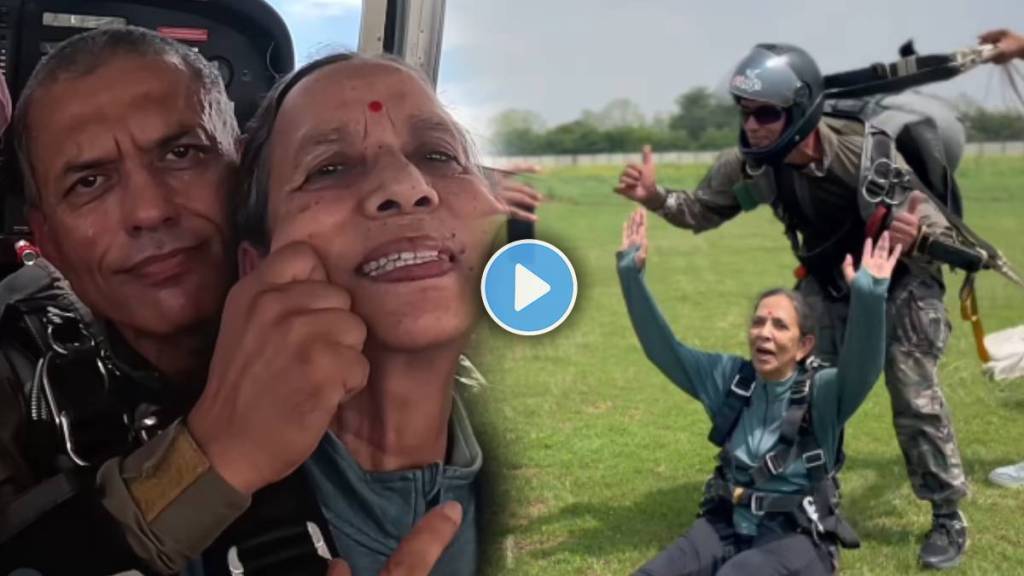 India’s oldest tandem skydiver Viral Video
