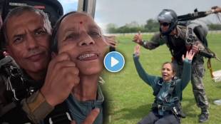 India’s oldest tandem skydiver Viral Video