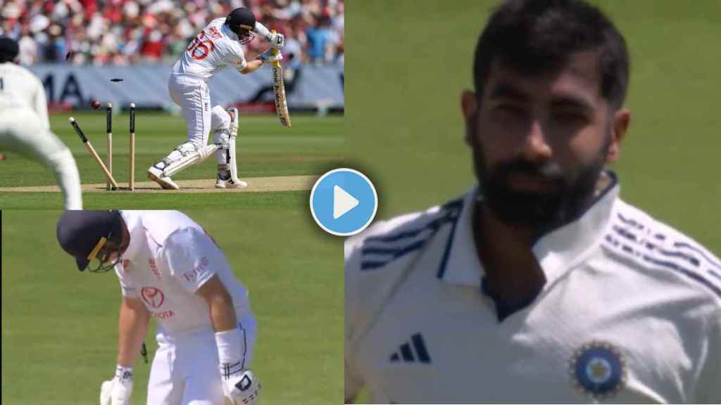 Jasprit Bumrah Clean Bowled Joe Root for the 11th Time in Test After Century at Lords Middle Stump Dislocated Video IND vs ENG
