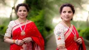Photos: तुळशीचं आरी वर्क केलेला ब्लाऊज, लाल सिल्क साडी; कार्तिकी गायकवाडच्या लूकची चर्चा