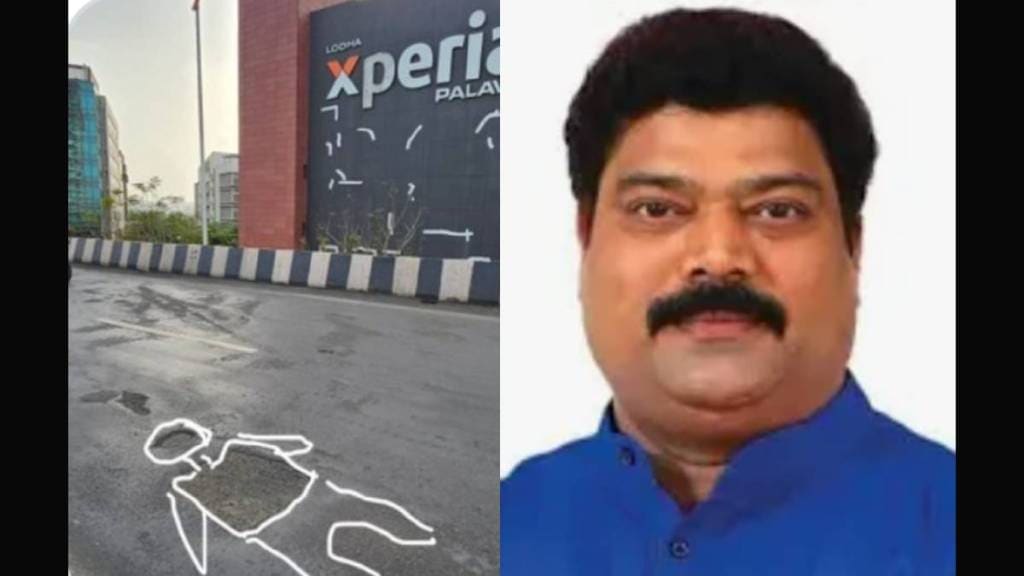 काटई निळजे पुलावरील खड्ड्याला काढलेली गुणवत्तेची मानवी रांगोळी. (छायाचित्र - लोकसत्ता टीम)
